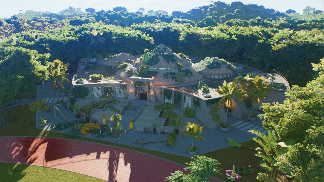 Ruined overgrown visitor centre - Workshop - Jurassic World