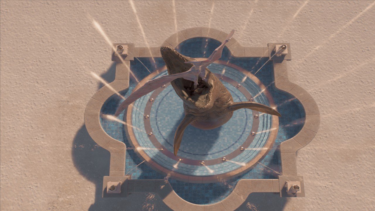 Mosa+Pteranodon Fountain