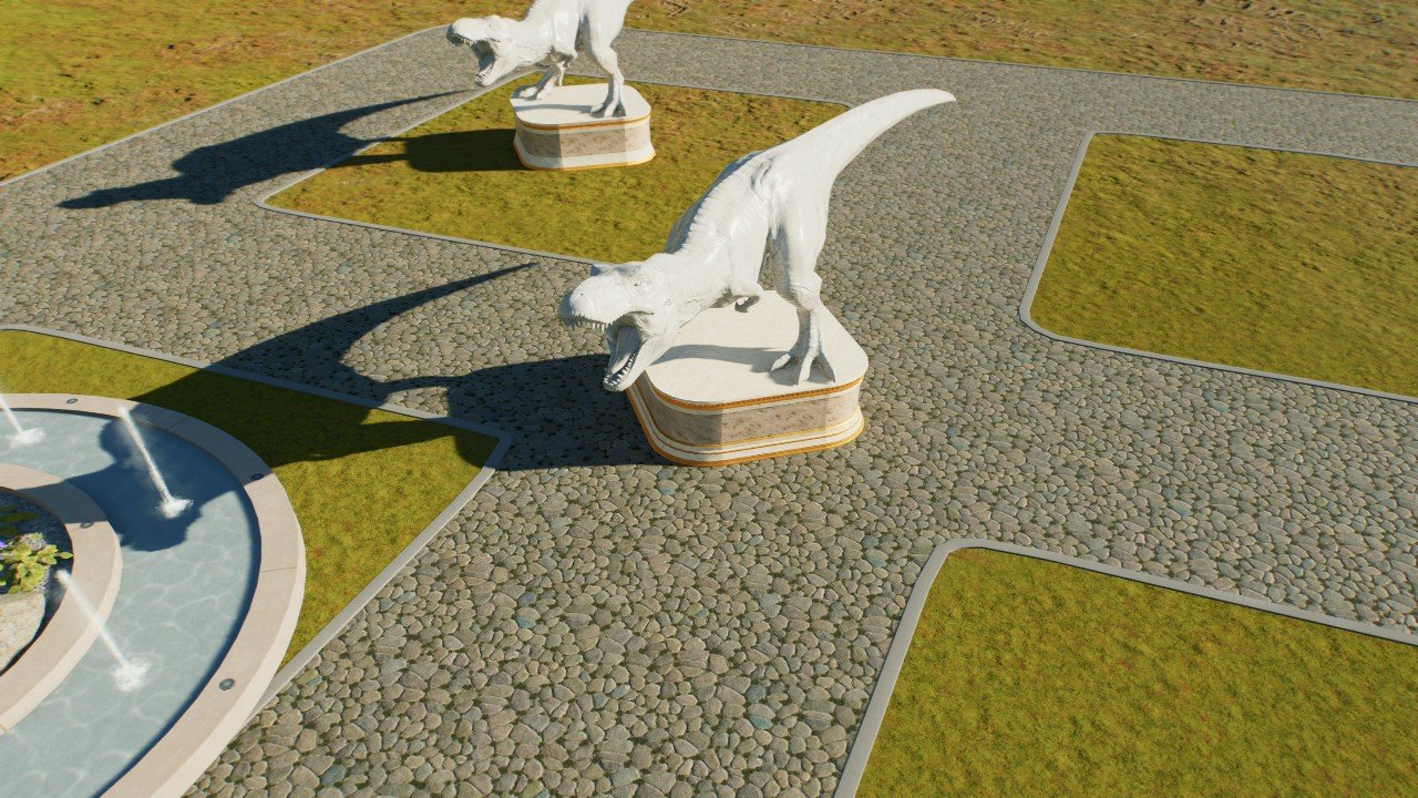 Marble trex statue - Workshop - Jurassic World Evolution 3