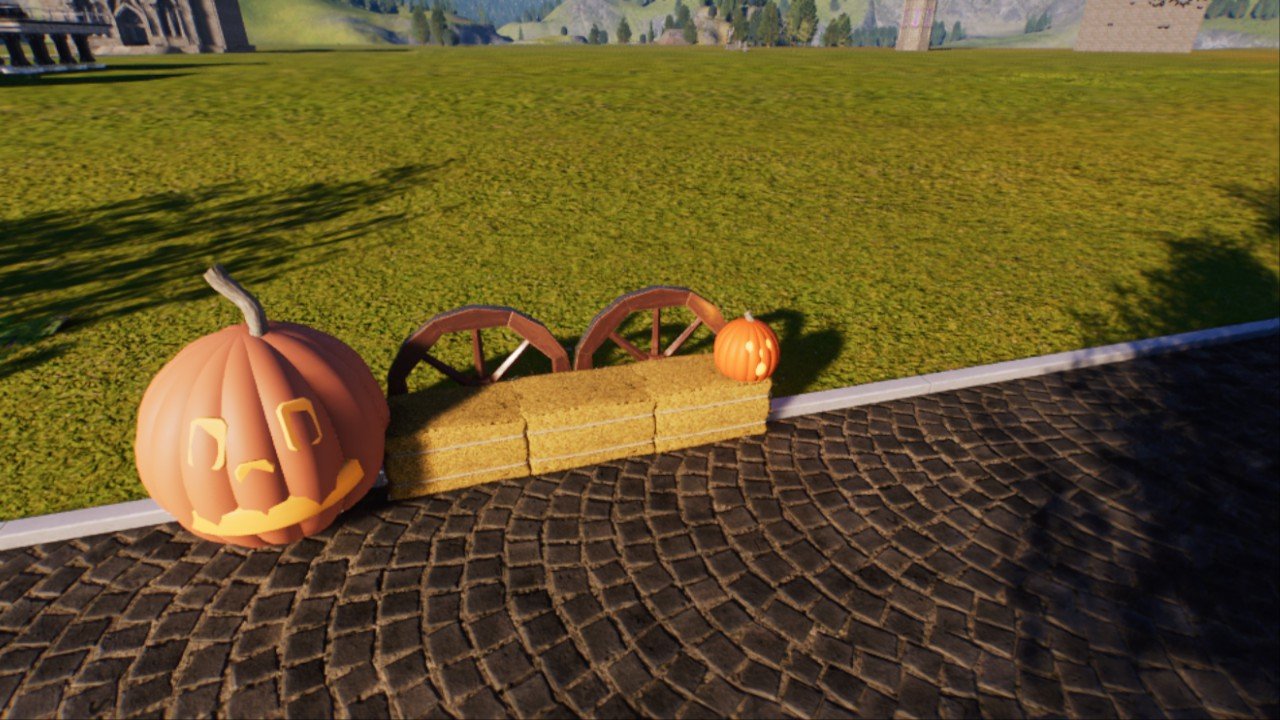 Spooky Hay Bale Bench