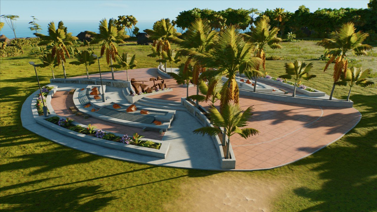 Simple Plaza Centrepiece