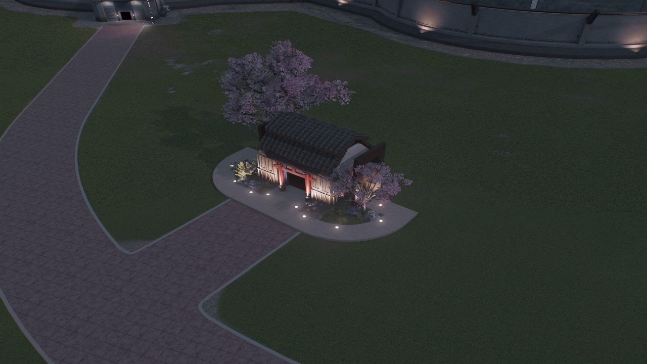 Japanese log view entrance