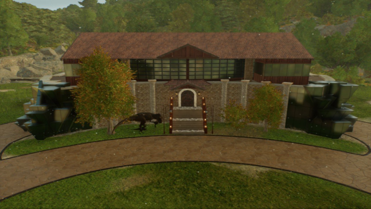 Modern coliseum cottage core visitor center