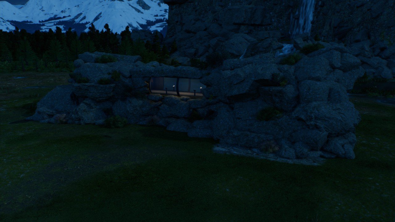 Rock-Embedded Log Viewing Gallery