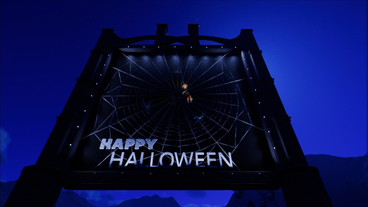 Haunted Halloween Animated Spiders