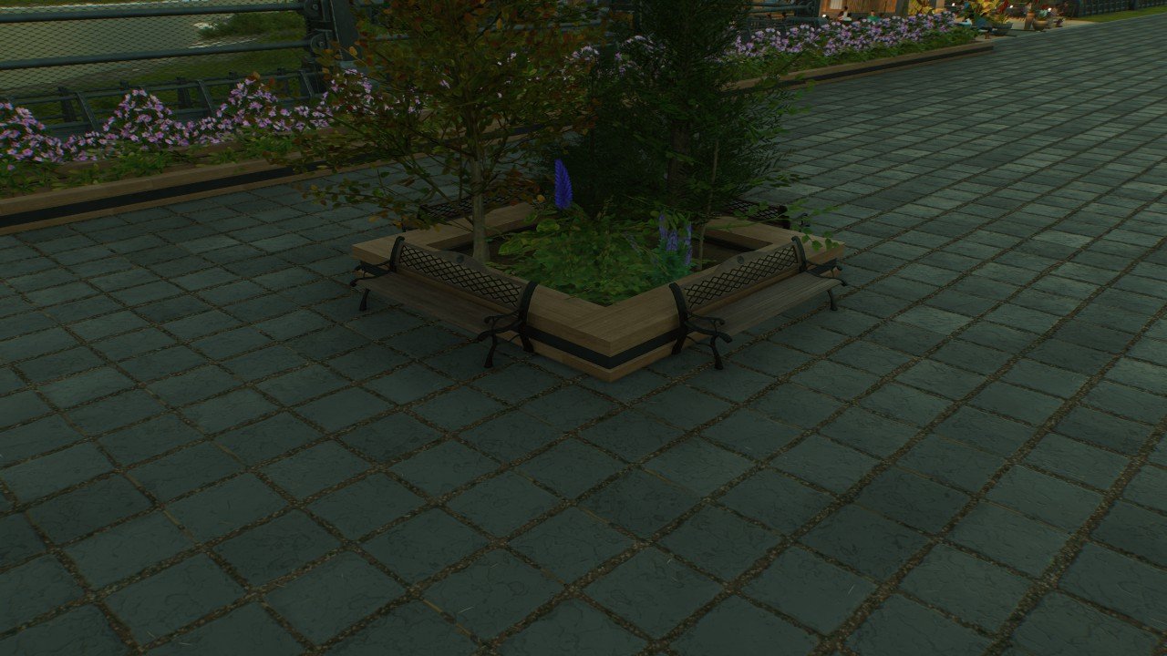 Wooden planters with benches - Workshop - Jurassic World Evolution 3