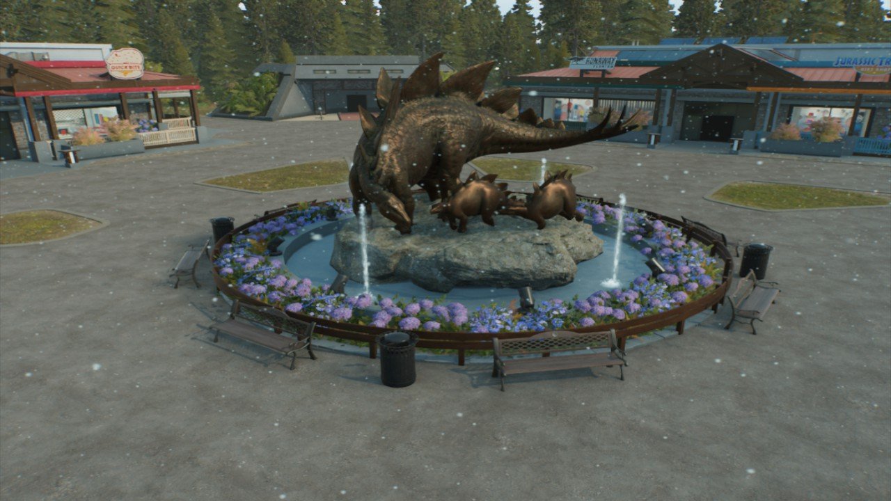 Purple Flower Stego Fountain