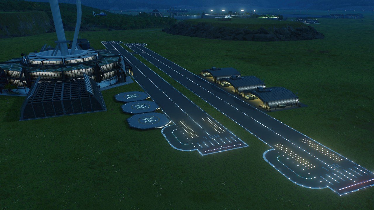 Aircraft track helipets and hangers