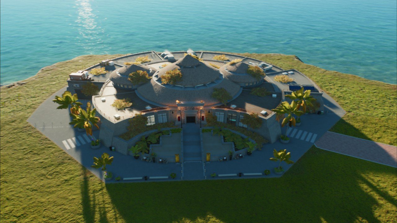 Visitor centre with foliege on - Workshop - Jurassic World Evolution 3