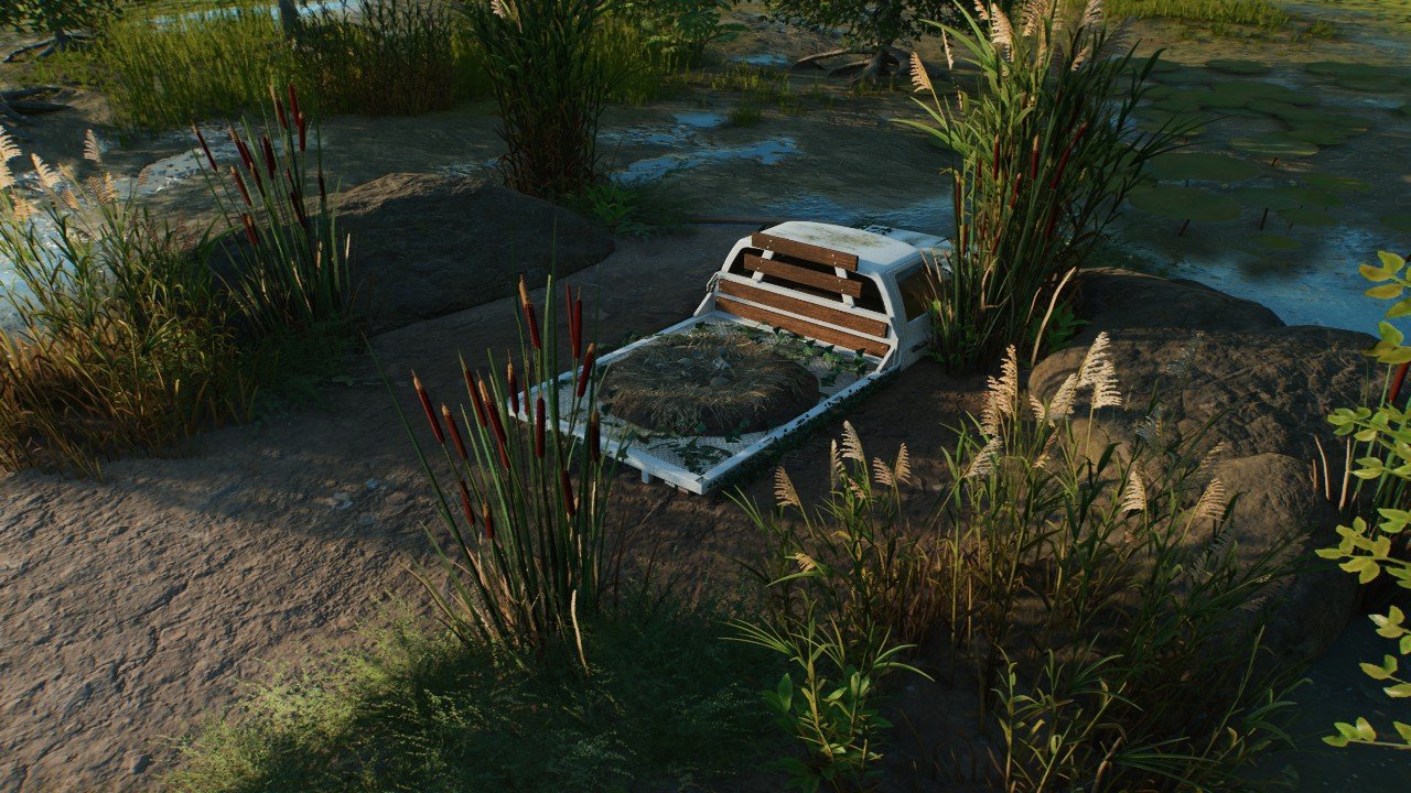 Old abandoned truck nest