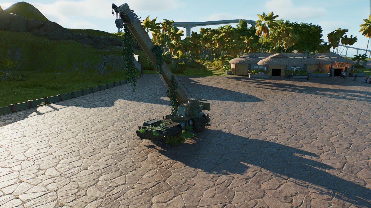 Overgrown crane