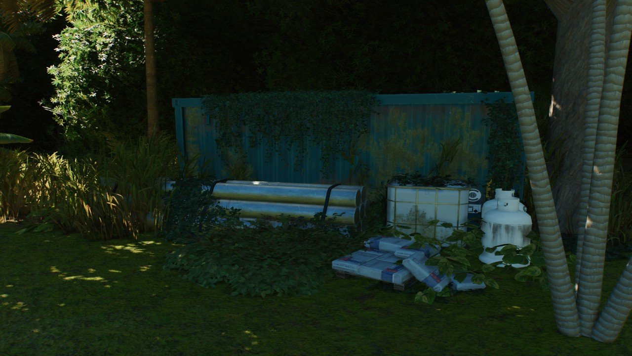 Abandoned construction material