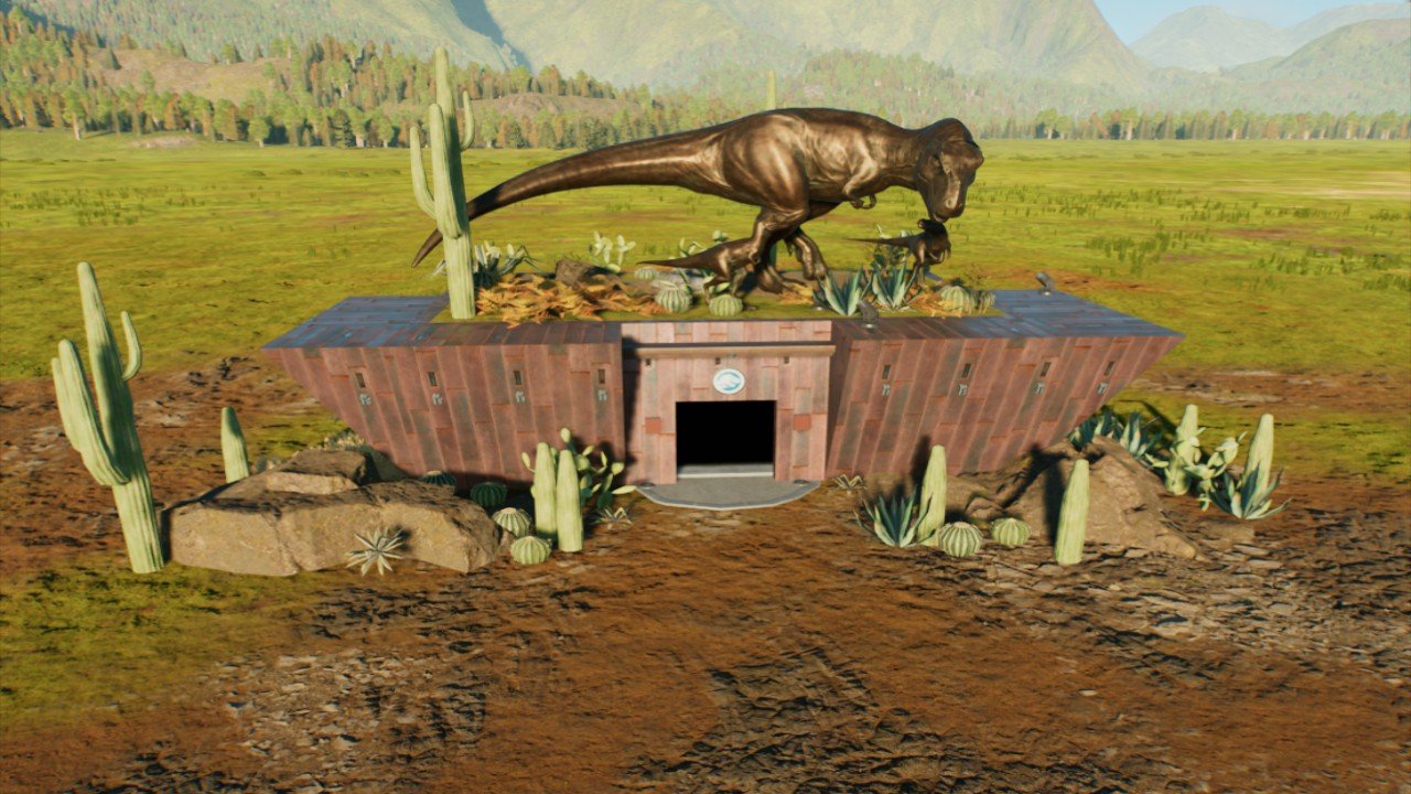 Green Small Shopping Amenity - Workshop - Jurassic World Evolution 3