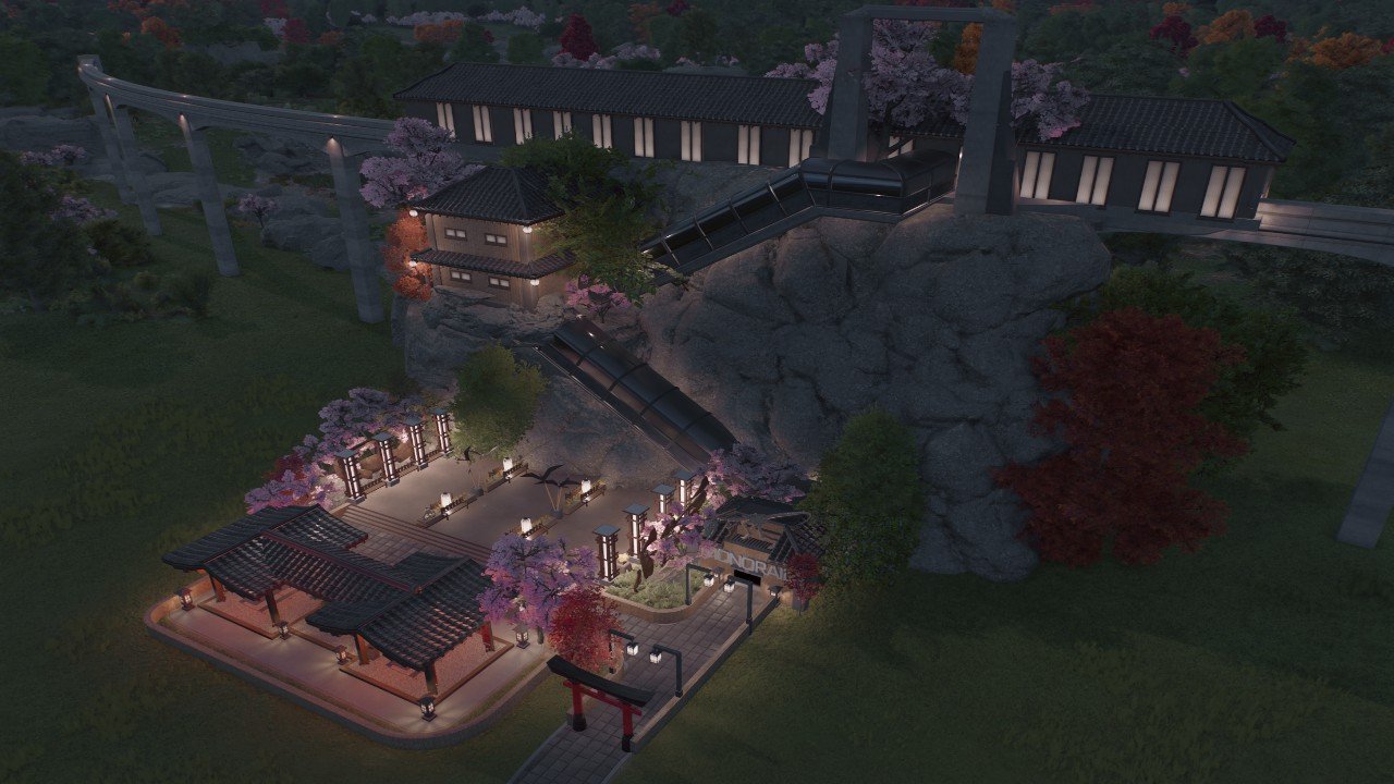 Japanese monorail station