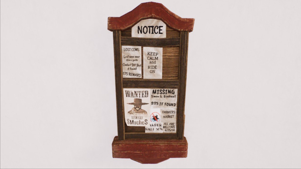 Populated Western Notice Board