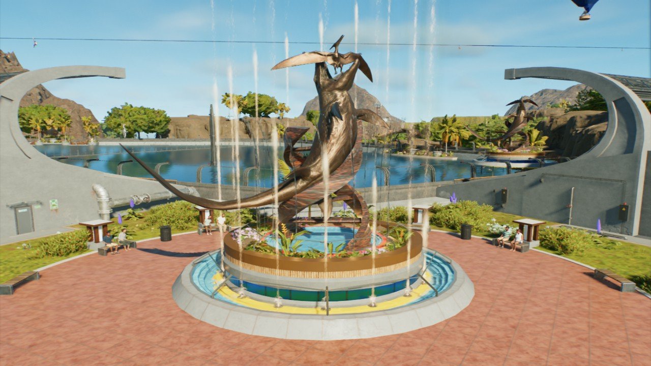LtChompskie Mosasaurus feeding fountain 1