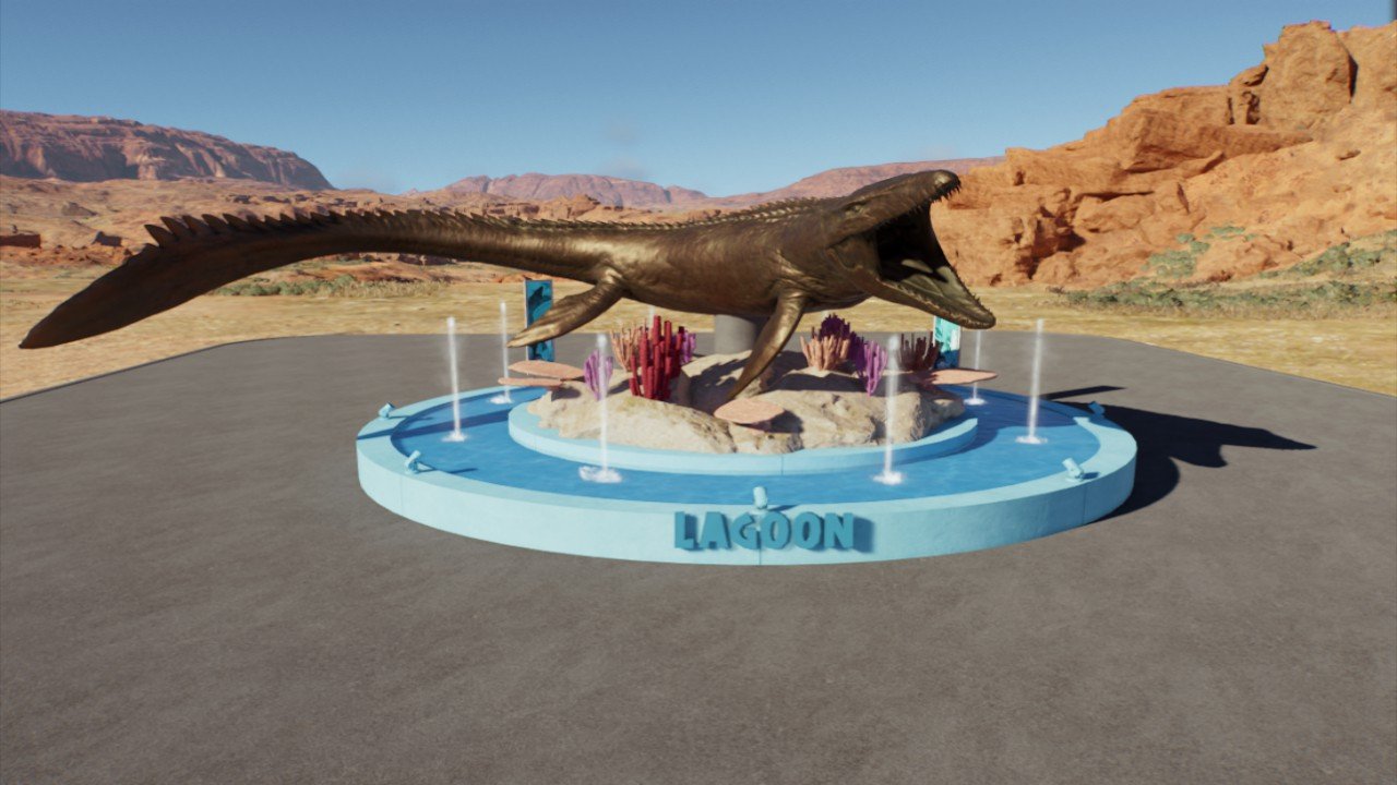 mosasaurus fountain - Workshop - Jurassic World Evolution 3