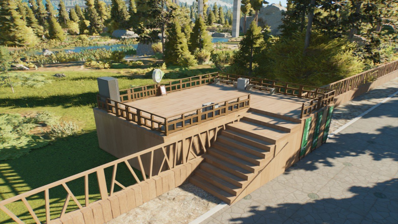 Herdivore enclosure veiwing platform