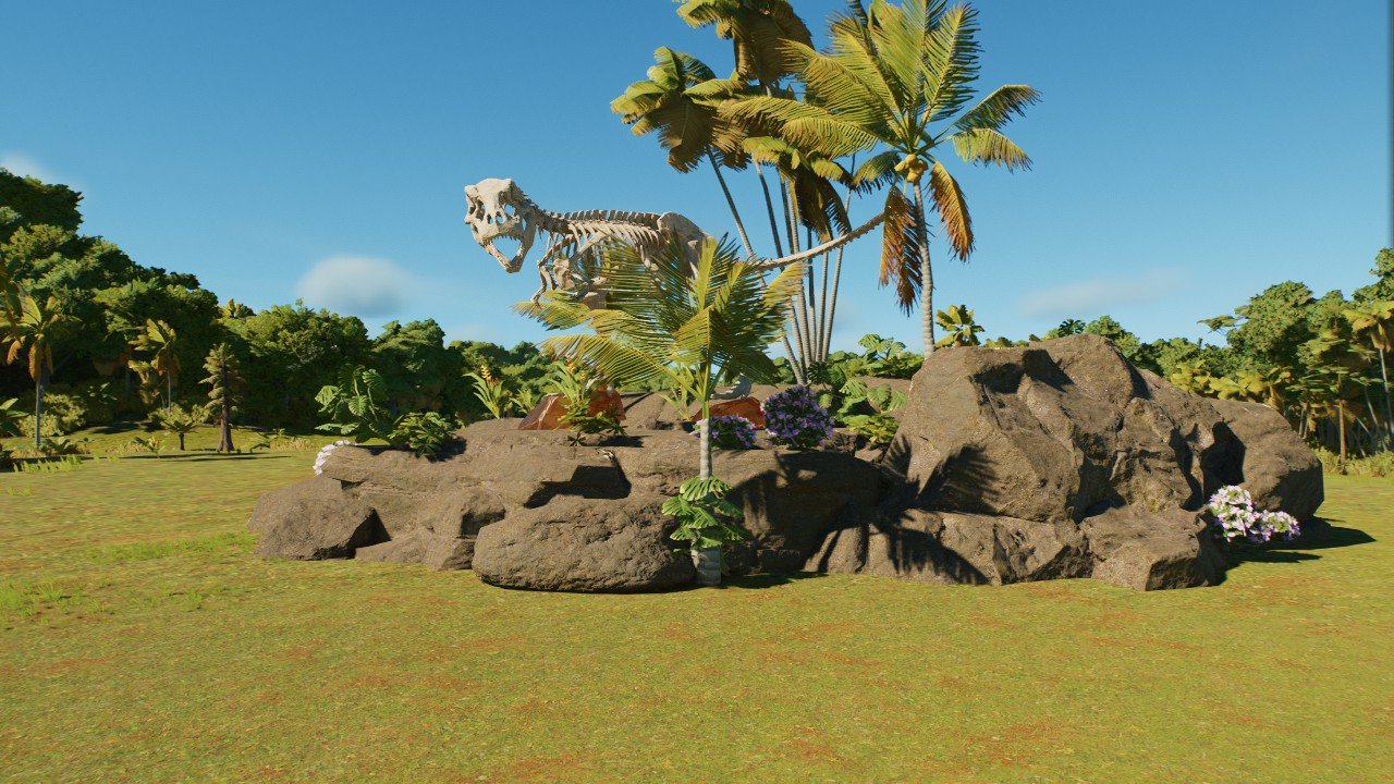 T Rex and Amber rock statue - Workshop - Jurassic World Evolution 3
