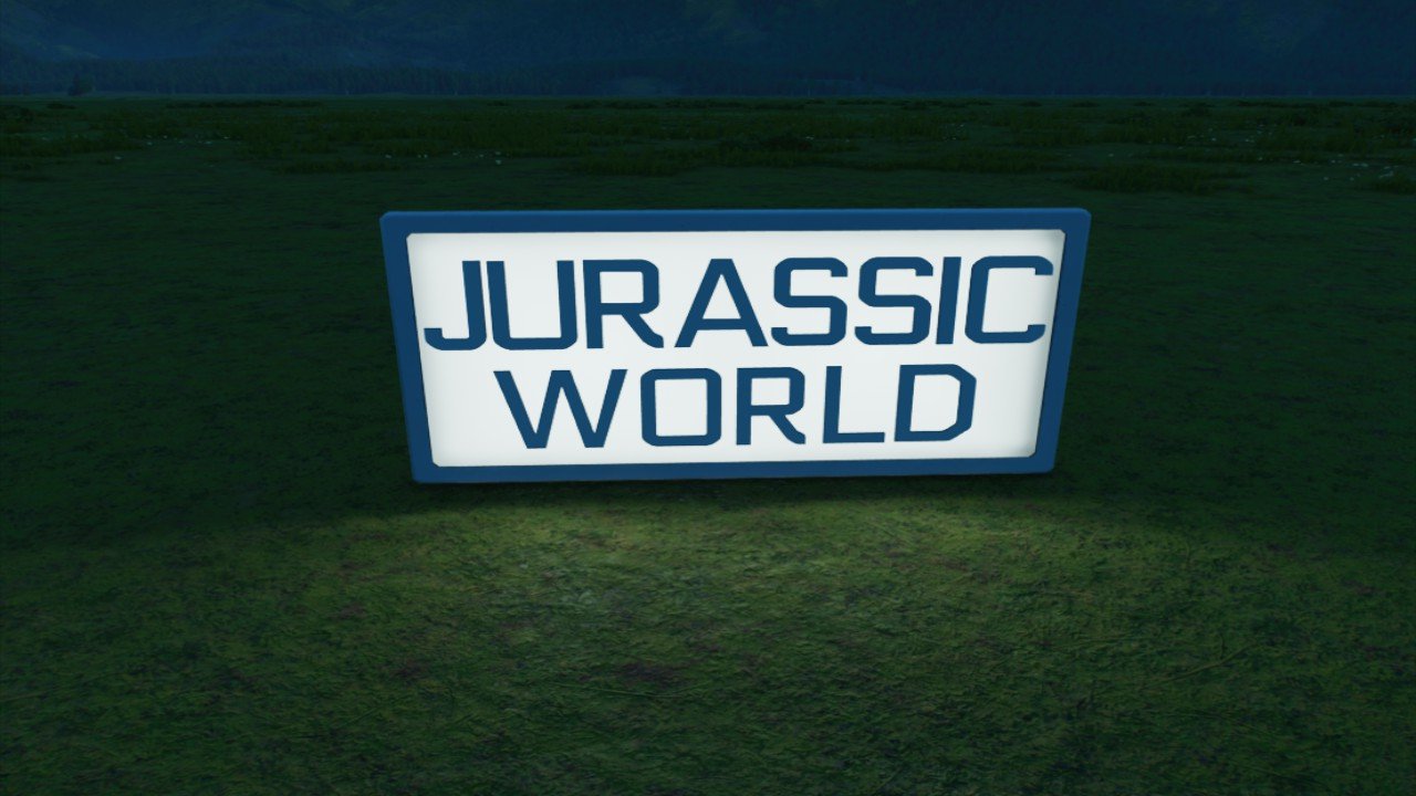 Jurassic Park Sign with Light (Can be Recolered) - ワークショップ