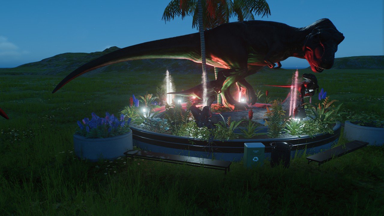 T rex statue - Jurassic World Evolution 3 creation - Frontier Workshop