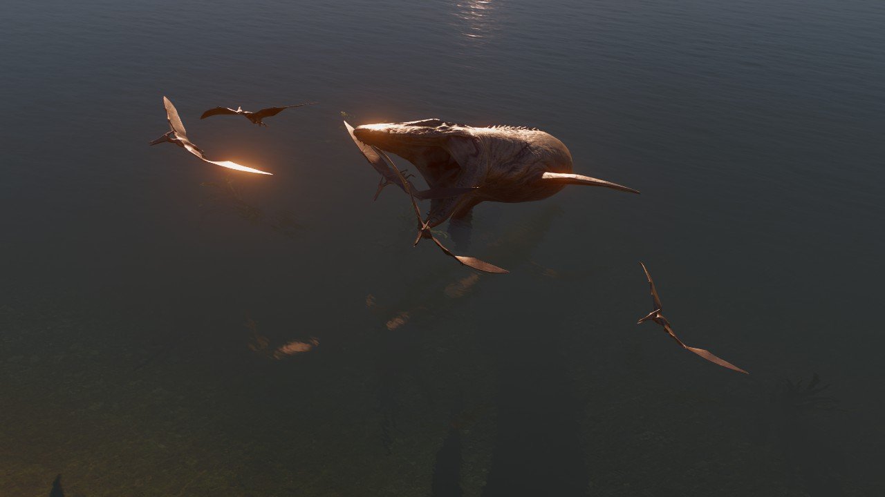 Mosasaurus hunting some Pteranodon - Workshop - Jurassic World Evolution 3