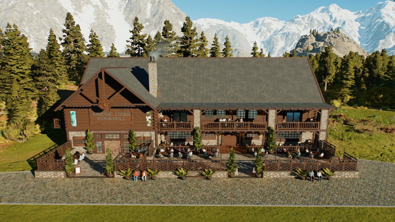 Large restaurant: Jurassic lodge build set