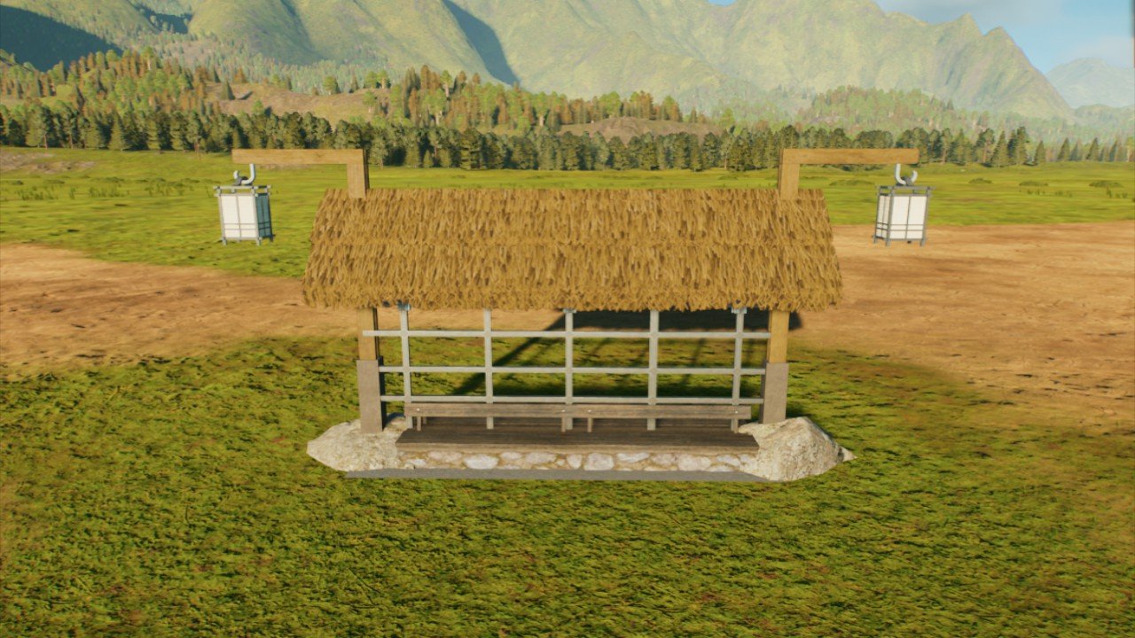 Simple Thatch Canopy Bench - Jurassic World Evolution 3 creation ...