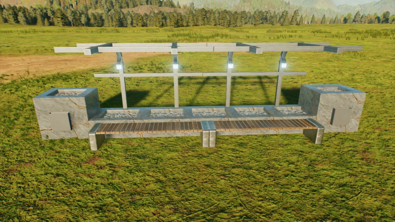 Bench with Planters - Workshop - Jurassic World Evolution 3