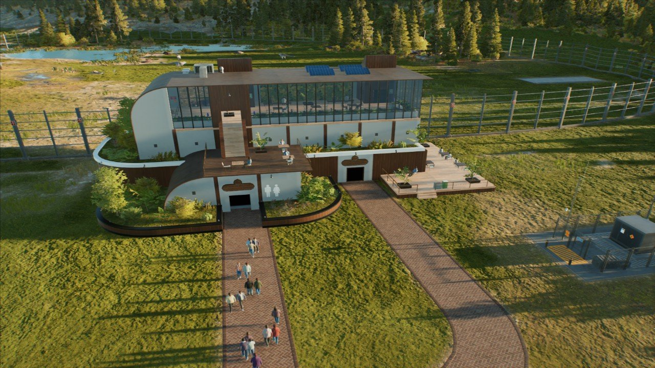 Modern Viewing Gallery + Restroom - Workshop - Jurassic World Evolution 3