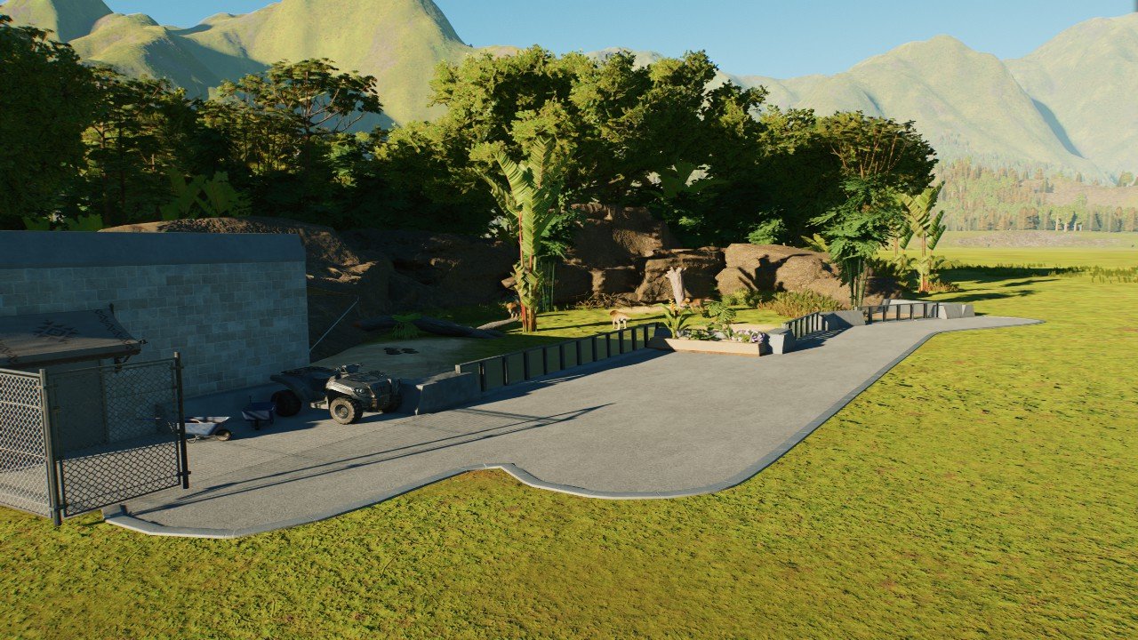 Small enclosure with building