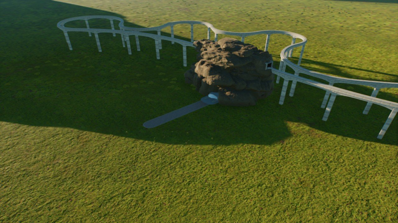 Monorail railway in the rock