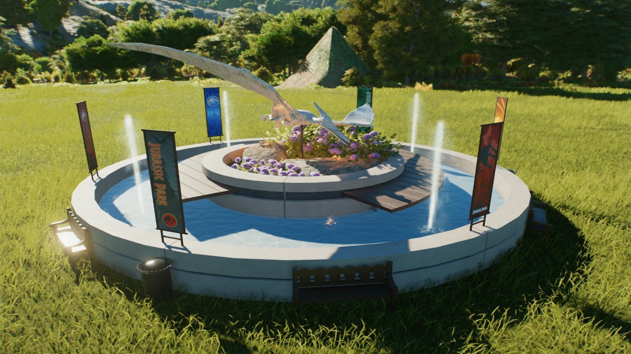 Pteranodon Fountain with seating