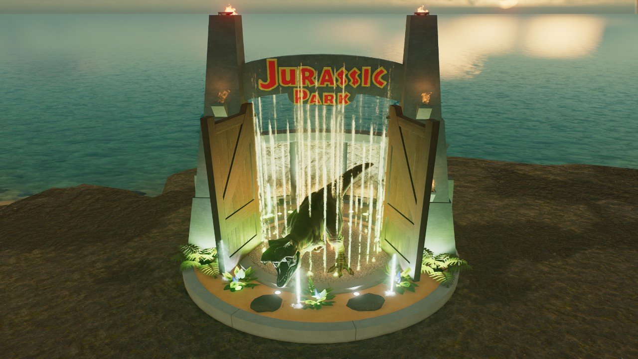 Jurassic Park trex fountain - Workshop - Jurassic World Evolution 3