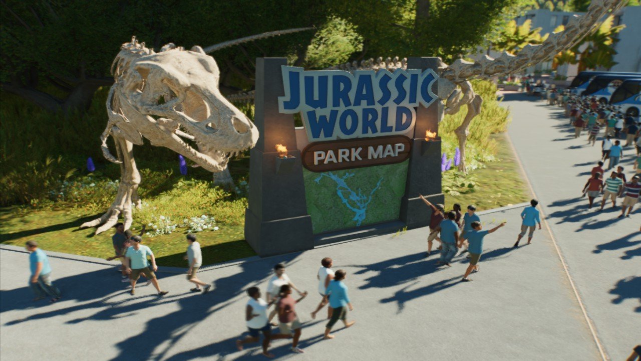 Jurassic World Park Map Sign