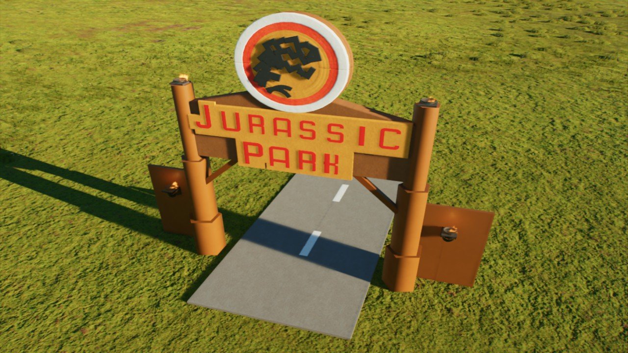 Jurassic Park 3 Park Builder Gates - Workshop - Jurassic World Evolution 3