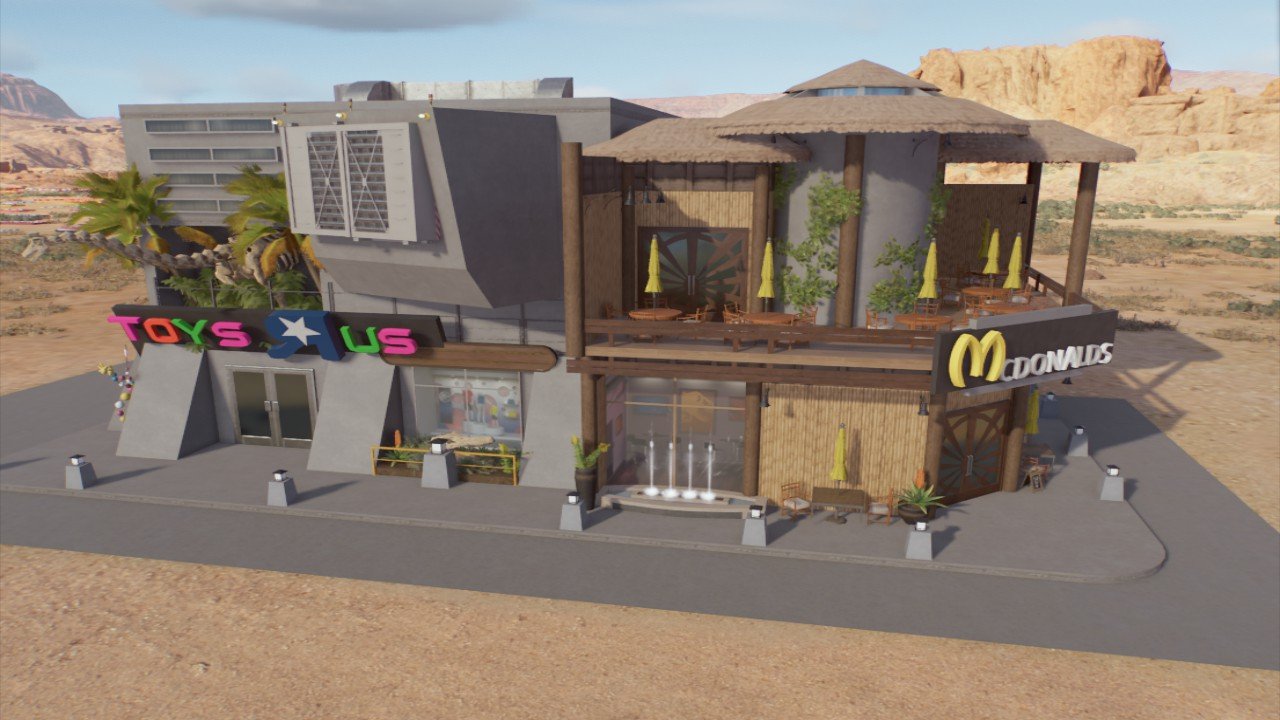 Jurassic Park Themed Main Street Shops 1
