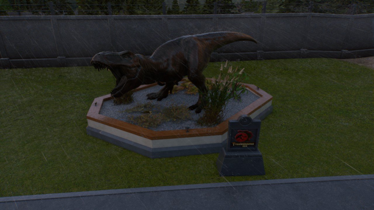 T. rex statue planter - Workshop - Jurassic World Evolution 3