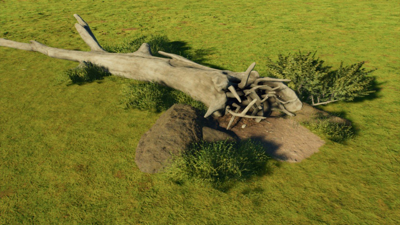 Fallen log den (tiny nest)