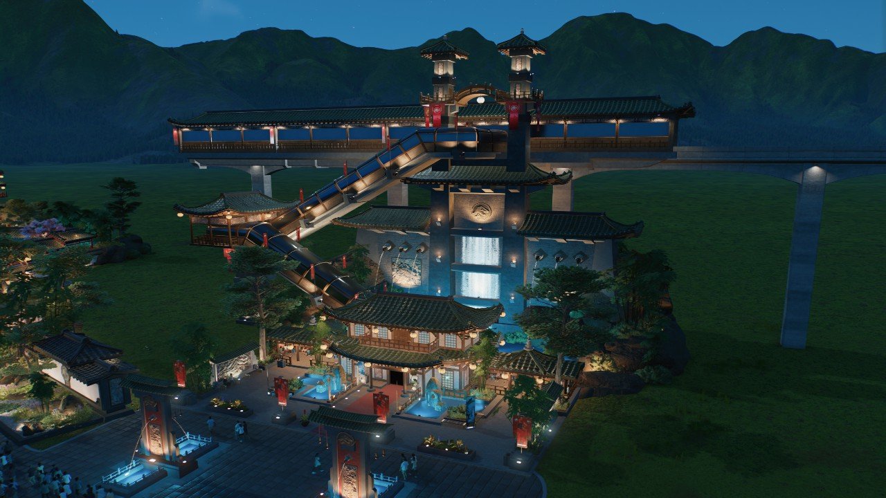 Asian Themed Monorail station