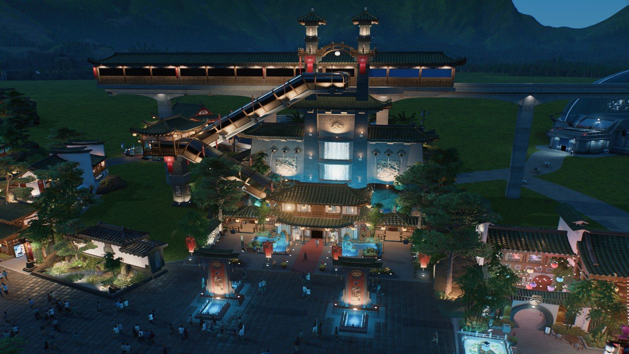 Asian Themed Monorail station