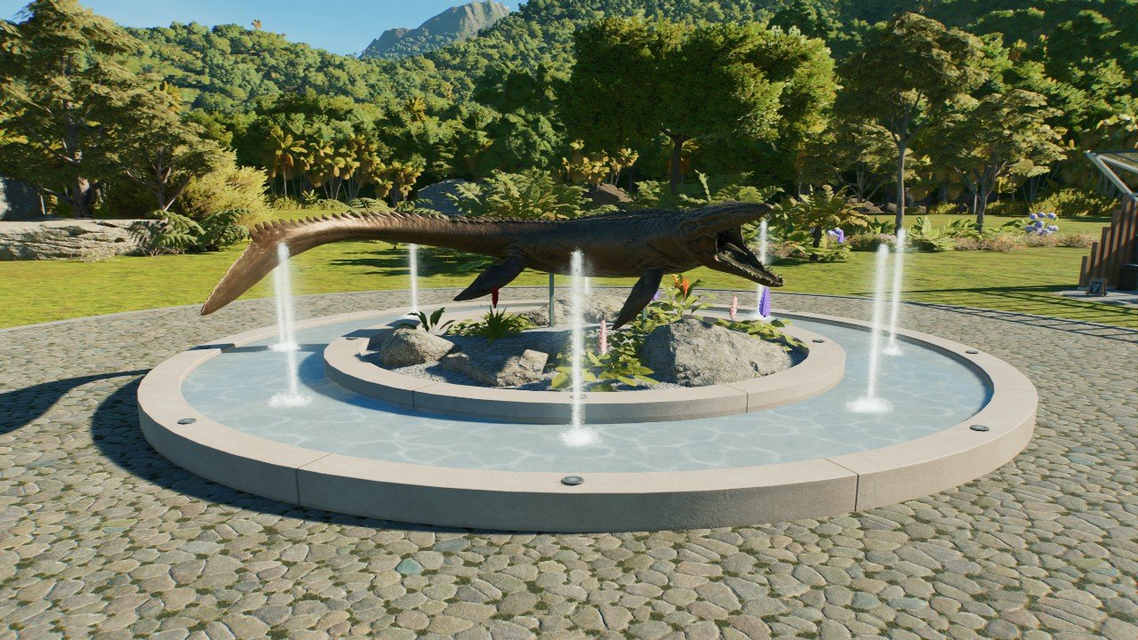 Mosasaurus statue fountain - Workshop - Jurassic World Evolution 3