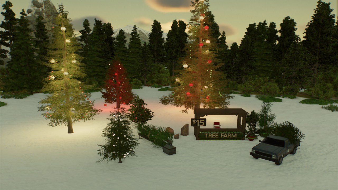 Winter Xmas Tree Farm