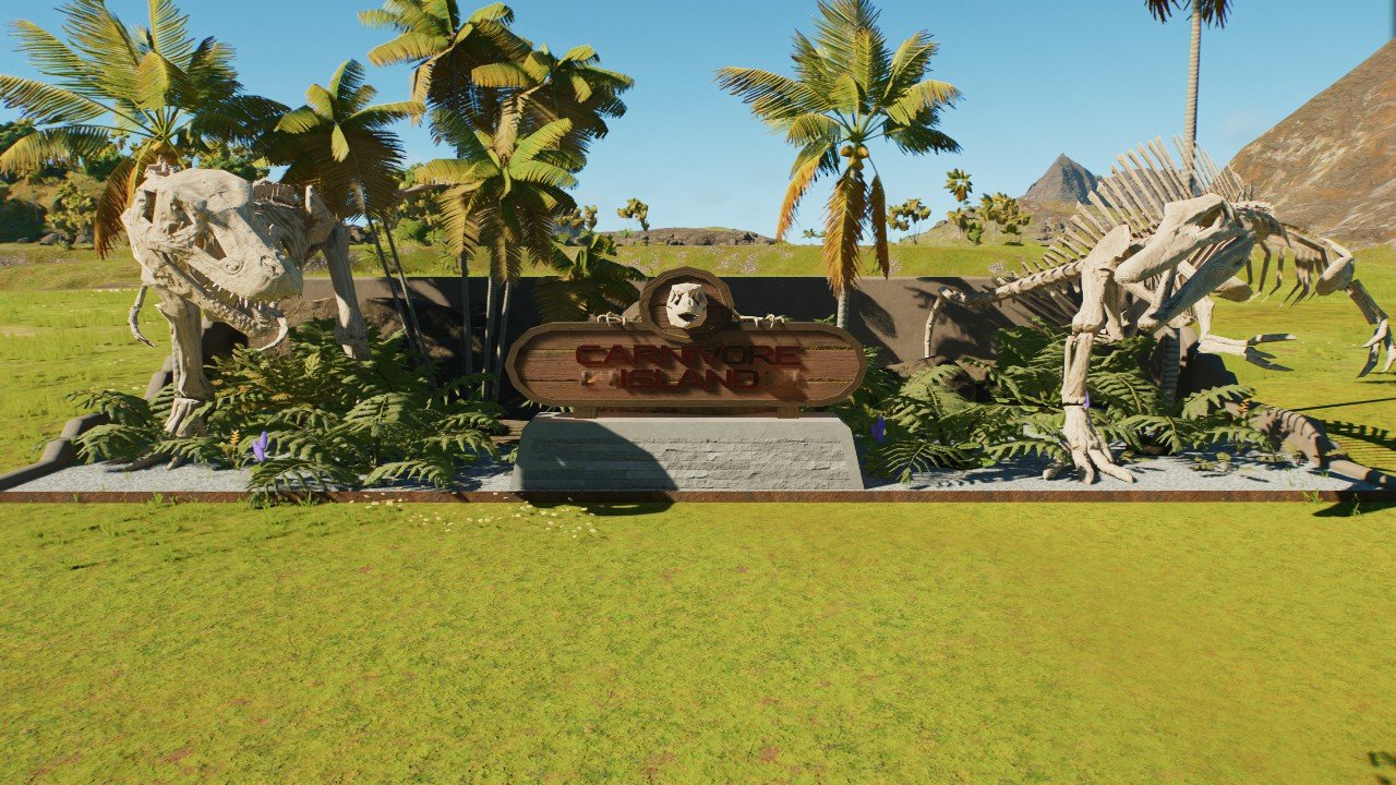 Carnivore island sign display