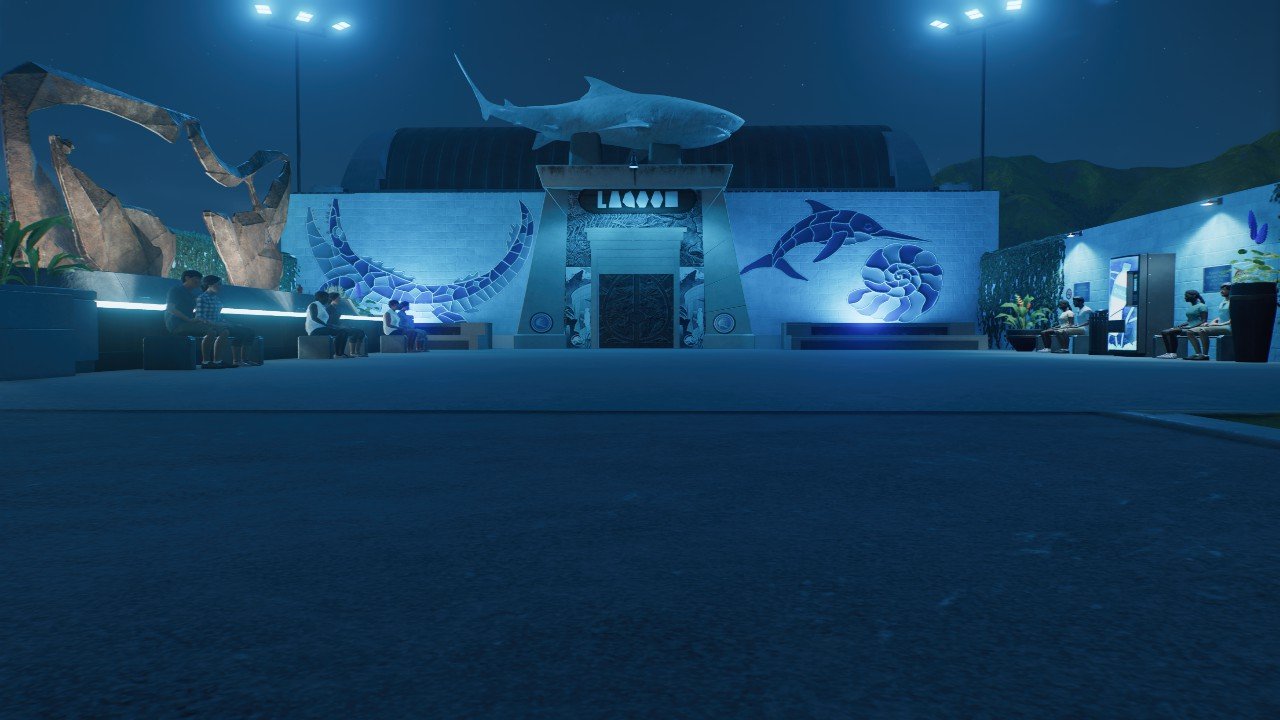 Lagoon viewing with seating area - Workshop - Jurassic World Evolution 3