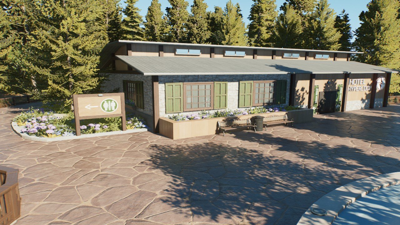 Toilet and Hyperloop building