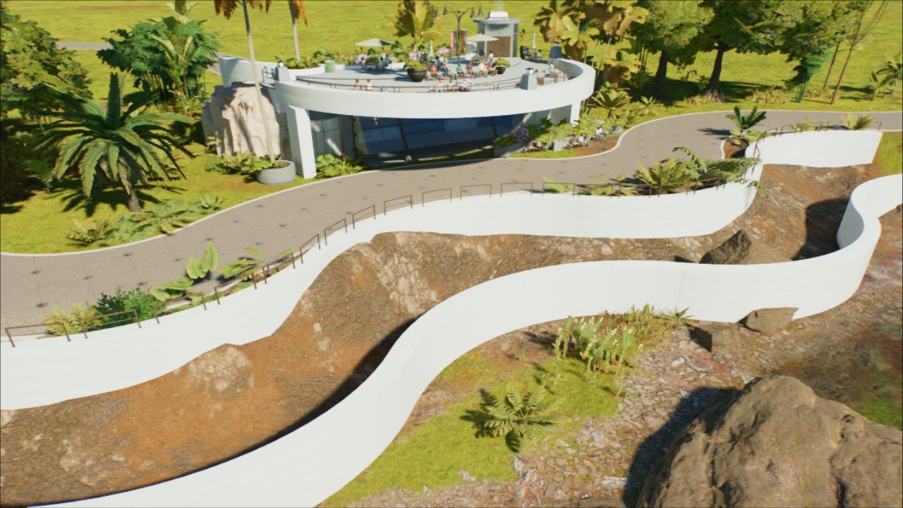 Modern Viewing Gallery with moat - Workshop - Jurassic World Evolution 3