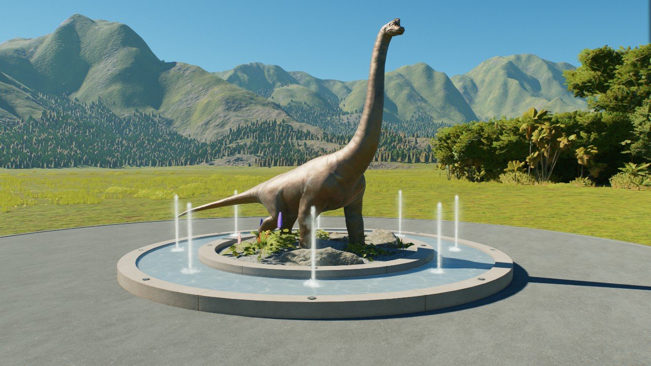 Mosasaurus statue fountain - Workshop - Jurassic World Evolution 3