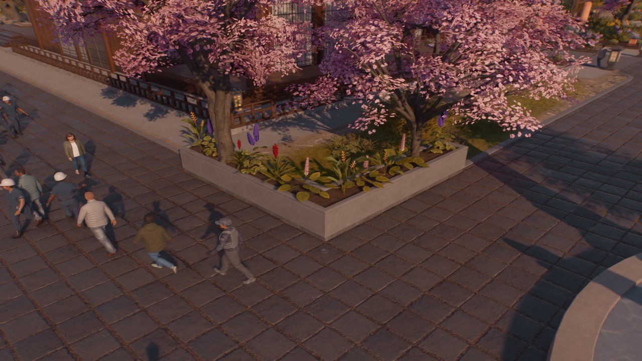 Cherry tree corner planter