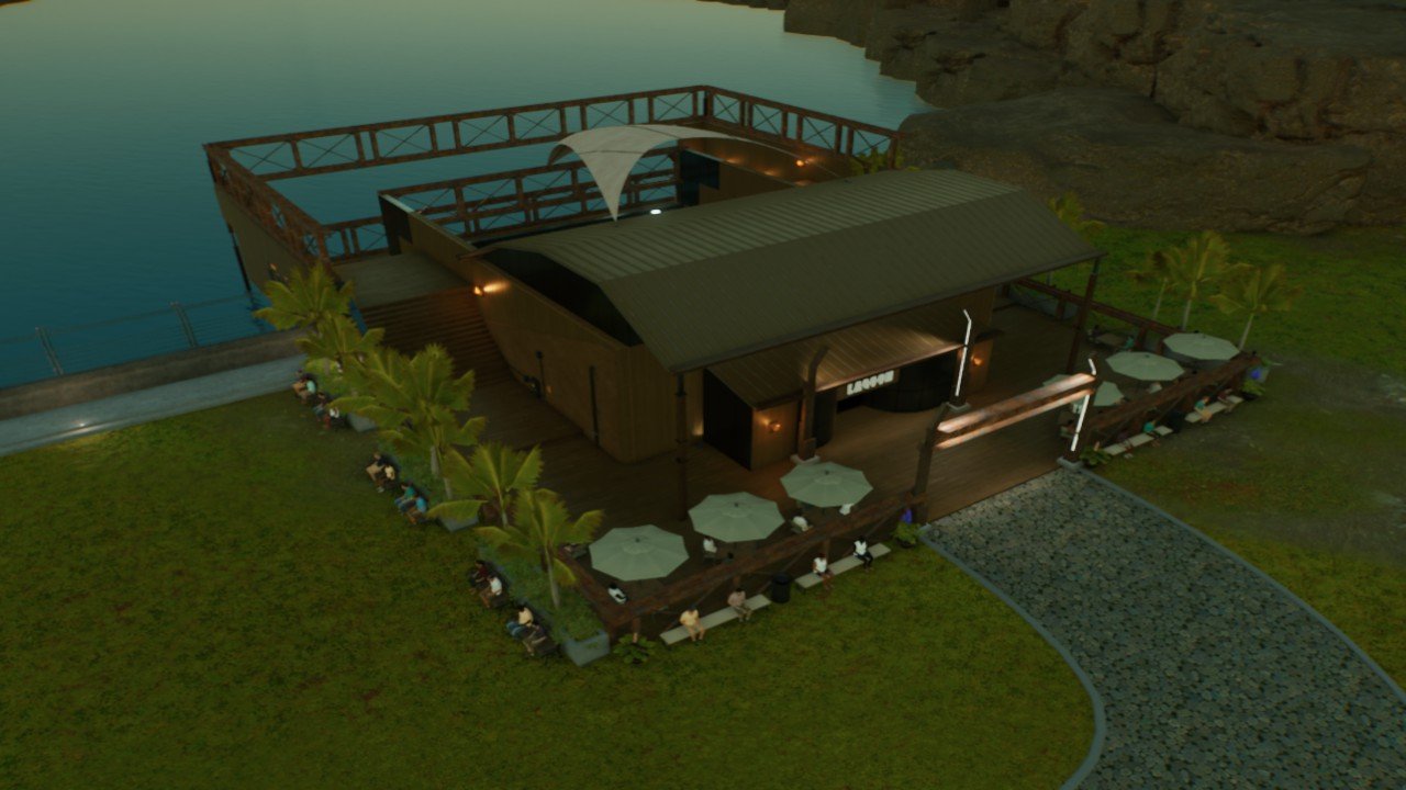 Mid-century lagoon viewing deck - Workshop - Jurassic World Evolution 3